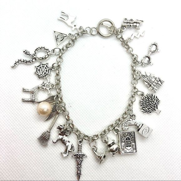 SILVER Harry Potter Charm Bracelet - Picture 2 of 11
